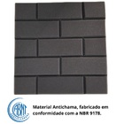 Espuma Acústica Tijolo Brick50cmx50cmx3,5cm Cinza Antichamas