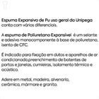 Espuma Expansiva 500ml 340g Unipega - Unico