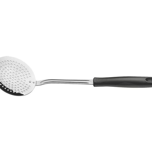 Espumadeira Easy Preto Lamina De Aco Inox E Cabo De Polipropi