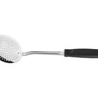 Espumadeira Utilita Preto Lamina De Aco Inox E Cabo De Polipr