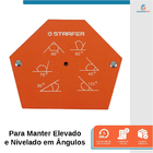Esquadro Magnético Hexagonal 3" 12kg - Starfer