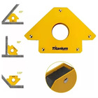 Esquadro Magnético Para Solda 4 Peças 35kg Titanium + Par De