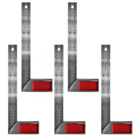 Esquadro Metálico Cabo Alumínio 30cm Kit 5 Unidades Argacon