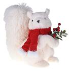 Esquilo Decorativo Com Cachecol Vrm/bco 25x26x12 1113093