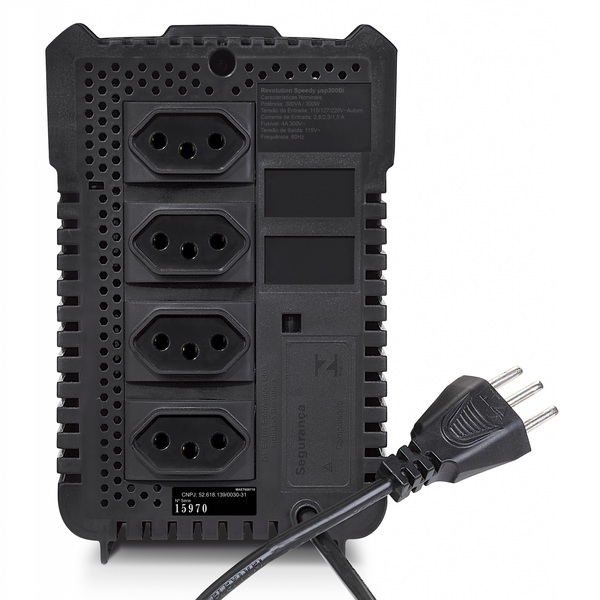 Estabilizador 127V (110V) Revolution Speedy 300V 4 Tomadas USP300S 115 SMS