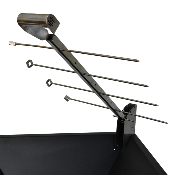 Estaca 4 Espetos Catraca Em Inox Churrasqueira Fierro Martin