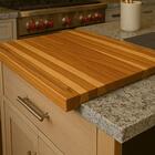 Estação De Corte 60x50cm Tábua Teca Com Encaixe Bancada Prepa