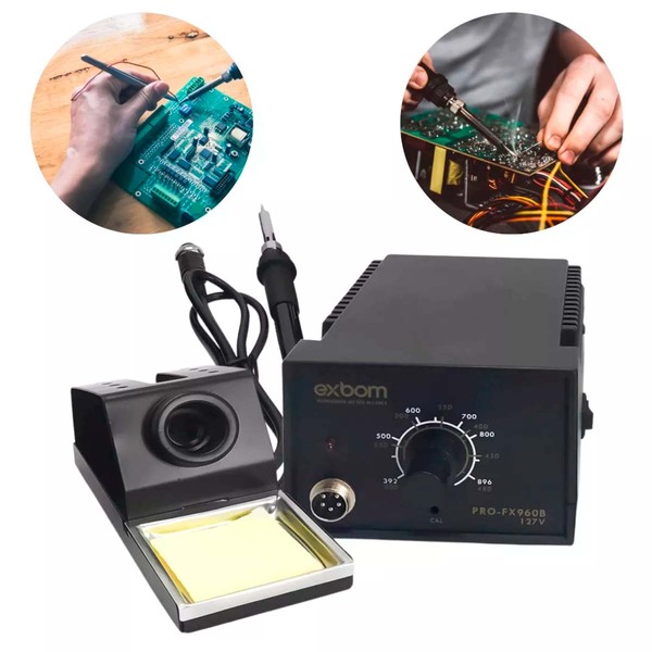 Estação De Solda Analógica Esd 127v Profissional 60w - Exbom