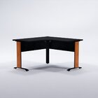 Estacao De Trabalho 1,25x1,25 M Aretto Pandin Preto E Laranja