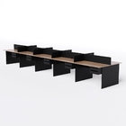 Estação De Trabalho 10 Lugares 600x120 Com 2 Gavetas Preto Co