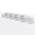 Estação De Trabalho 10 Lugares 750x120 Com 2 Gavetas Suspensa