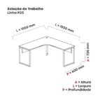 Estação De Trabalho 155cm X 155cm P25