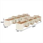 Estação De Trabalho 16 Lugares Office Smart 16 Mesas 12 Armár