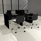 Estação De Trabalho 180x90cm Para 4 Pessoas  Preto