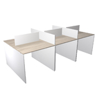 Estação De Trabalho 270x120cm Para 6 Pessoas  Nogueira Casabl