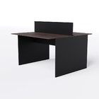 Estação De Trabalho 2 Lugares 120x120 Acácia Volcano Com Preto