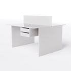 Estação De Trabalho 2 Lugares 120x120 Com 2 Gavetas Suspensas