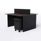 Estação De Trabalho 2 Lugares 120x120 Com Gaveteiro De 2 Gave