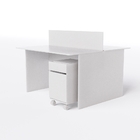 Estação De Trabalho 2 Lugares 120x120 Com Gaveteiro De 2 Gave