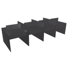 Estação De Trabalho 360x120cm Para 8 Pessoas  Preto