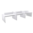Estação De Trabalho 450x120cm Para 12 Pessoas  Branco