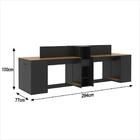 Estação De Trabalho 4 Lugares Office Smart 4 Mesas 2 Armários