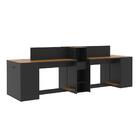 Estação De Trabalho 4 Lugares Office Smart 4 Mesas 2 Armários