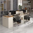 Estação De Trabalho 4 Lugares Office Smart 4 Mesas 2 Armários