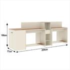 Estação De Trabalho 4 Lugares Office Smart 4 Mesas 2 Armários