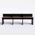 Estação De Trabalho 6 Lugares 270x120cm + 6 Cadeiras Wave Pre