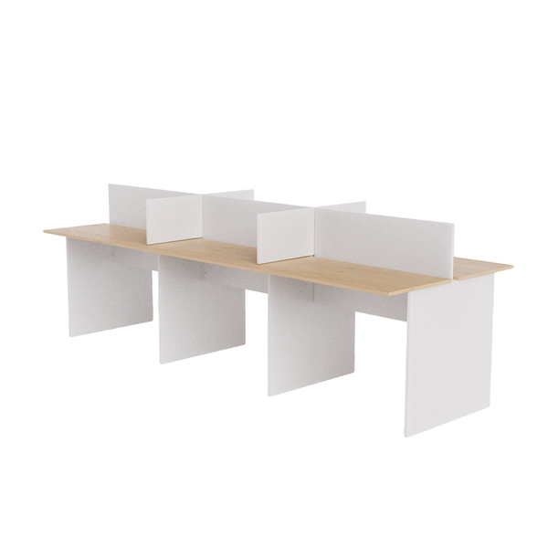 Estação De Trabalho 6 Lugares 270x120cm Legno Salinas Com Bra