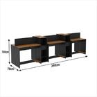 Estação De Trabalho 6 Lugares Office Smart 6 Mesas 4 Armários