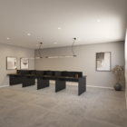 Estação De Trabalho 8 Lugares 360x120cm Preto