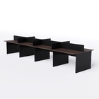 Estação De Trabalho 8 Lugares 600x120 Acácia Volcano Com Preto