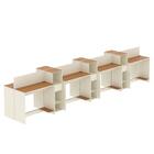 Estação De Trabalho 8 Lugares Smart Office 8 Mesas 6 Armários