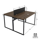 Estação De Trabalho Escritório 2 Lugares Industrial Netmobil