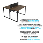 Estação De Trabalho Escritório 2 Lugares Industrial Netmobil