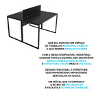 Estação De Trabalho Escritório 2 Lugares Industrial Netmobil