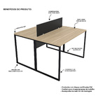 Estação De Trabalho Escritório 2 Lugares Industrial Netmobil