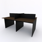 Estação De Trabalho Escritório 4 Lugares 180x120cm Preto Com