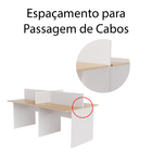 Estação De Trabalho Ilha 4 Lugares 180x120cm Legno Salinas Co