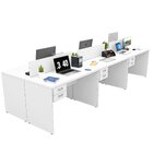 Estação De Trabalho Mesa 101cm X 120cm 6 Lugares Branco