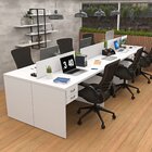 Estação De Trabalho Mesa 101cm X 120cm 6 Lugares Branco