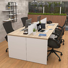 Estação De Trabalho Mesa Plataforma Escritório 1200x600 4 Lug