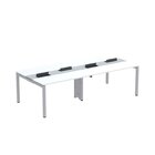 Estação De Trabalho Mesa Plataforma Escritório Dupla Para 4 P