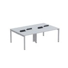 Estação De Trabalho Mesa Plataforma Escritório Dupla Para 4 P