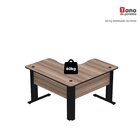 Estação De Trabalho Mesa Plataforma Escritório Em L Com Passa