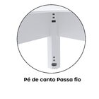 Estação De Trabalho Mesa Plataforma Escritório Em L Com Passa