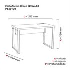 Estação De Trabalho Mesa Plataforma Escritório Tubular Para 1