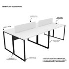 Estação De Trabalho Mesa Plataforma Industrial 4 Lugares Offi